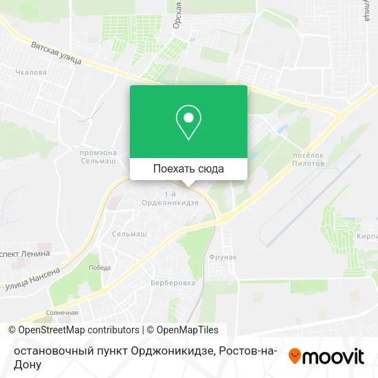 Карта остановочный пункт Орджоникидзе