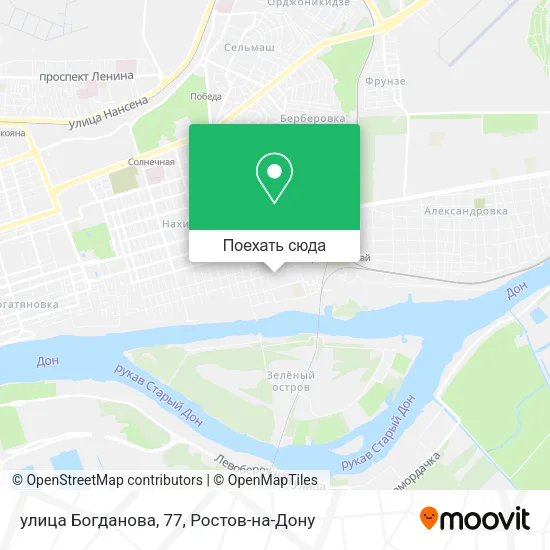 Карта улица Богданова, 77