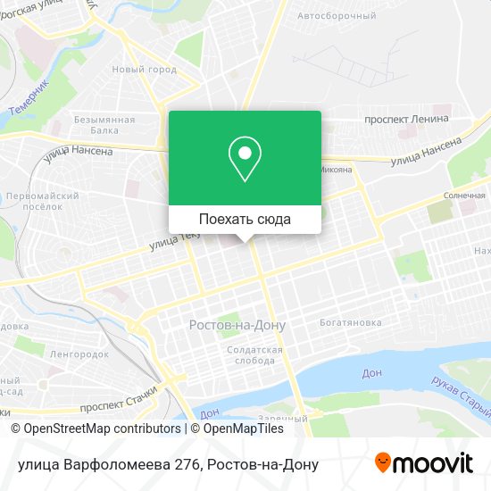 Карта улица Варфоломеева 276