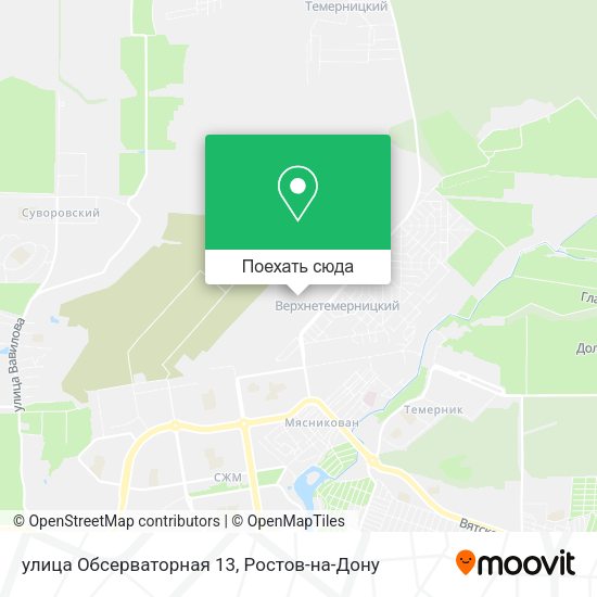 Карта улица Обсерваторная 13