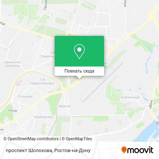 Карта проспект Шолохова