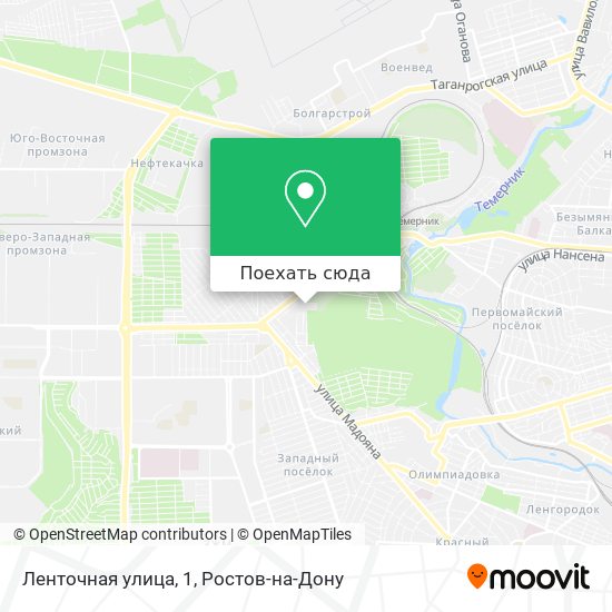 Карта Ленточная улица, 1