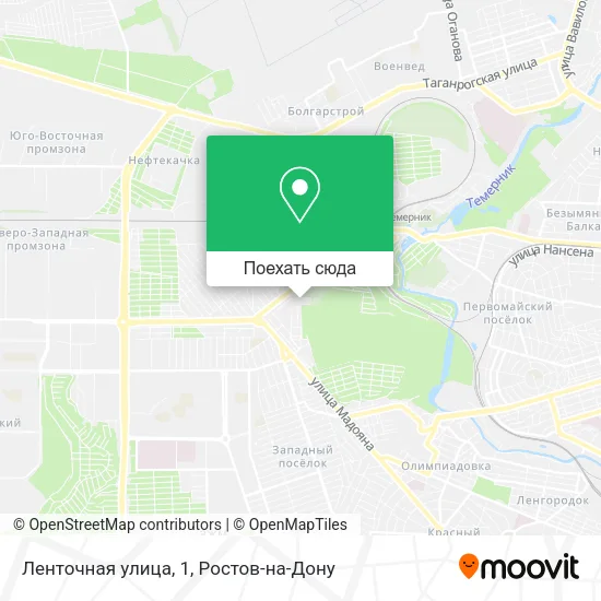 Карта Ленточная улица, 1