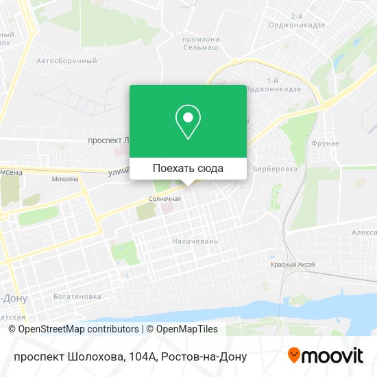 Карта проспект Шолохова, 104А
