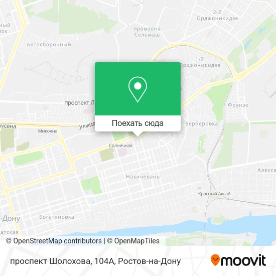 Карта проспект Шолохова, 104А