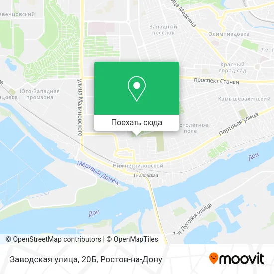 Карта Заводская улица, 20Б