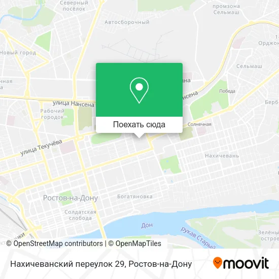 Карта Нахичеванский переулок 29