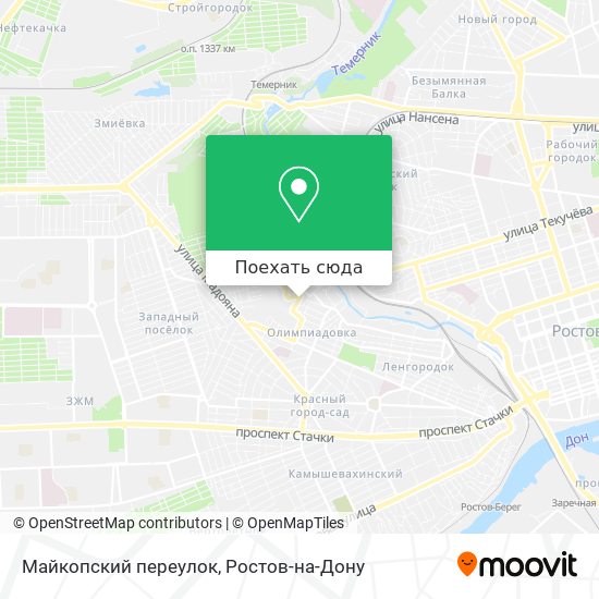 Карта Майкопский переулок