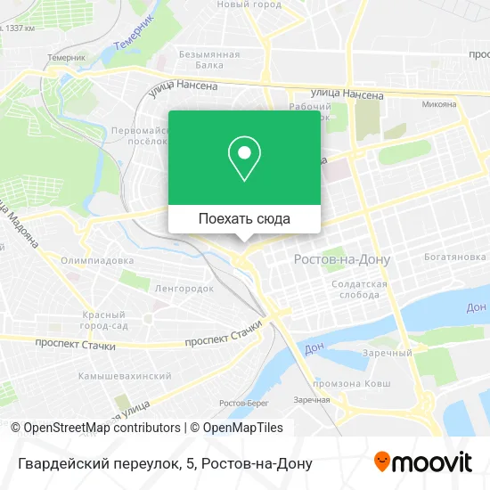 Карта Гвардейский переулок, 5