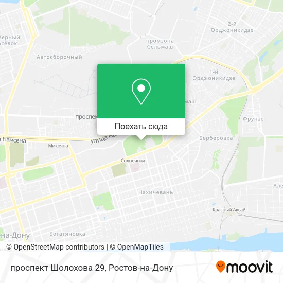 Карта проспект Шолохова 29