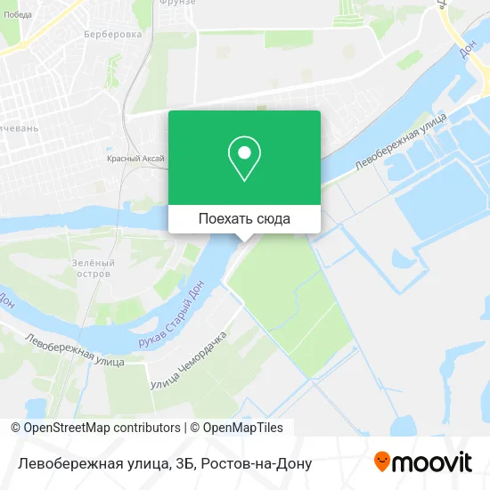 Карта Левобережная улица, 3Б