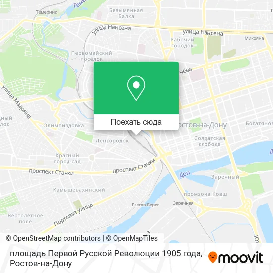 Карта площадь Первой Русской Революции 1905 года