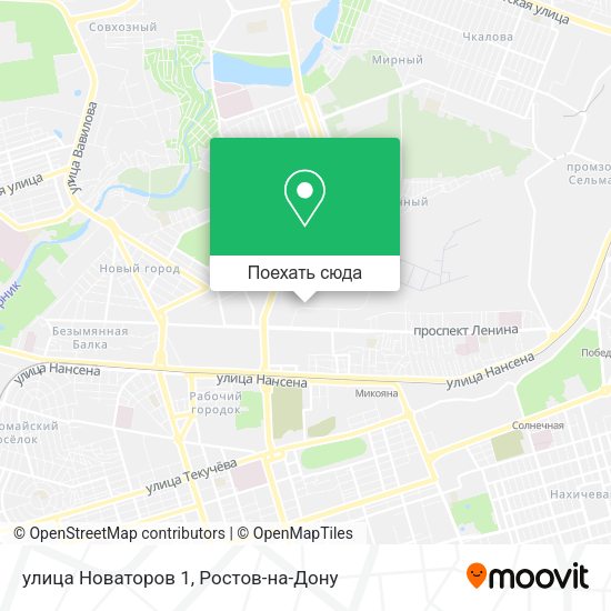 Карта улица Новаторов 1