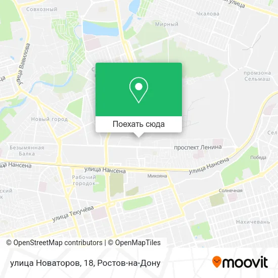 Карта улица Новаторов, 18