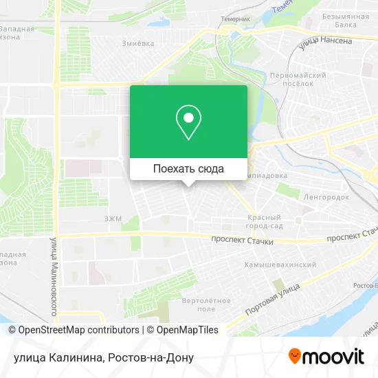 Карта улица Калинина