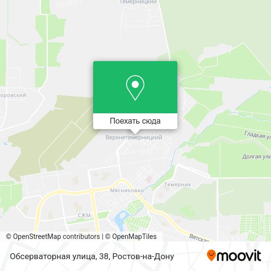 Карта Обсерваторная улица, 38