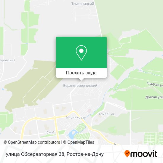 Карта улица Обсерваторная 38