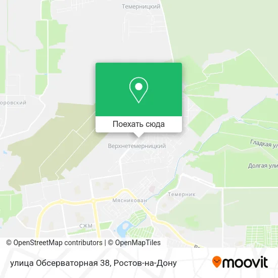 Карта улица Обсерваторная 38