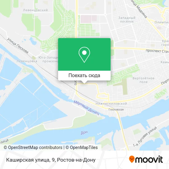Карта Каширская улица, 9