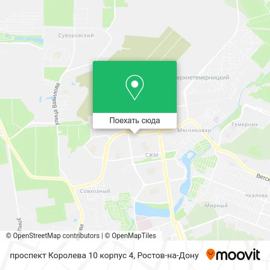 Карта проспект Королева 10 корпус 4