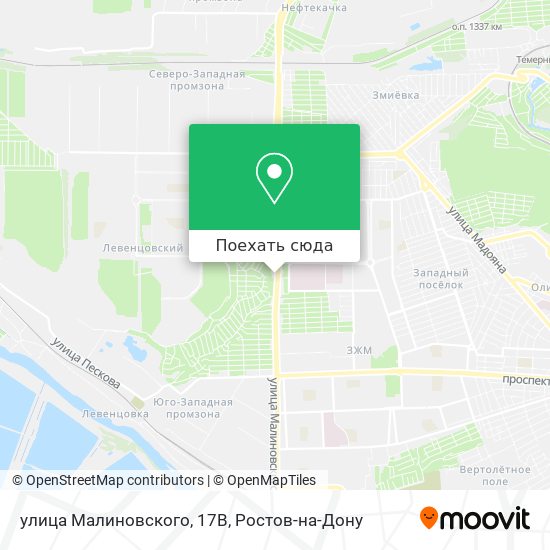 Карта улица Малиновского, 17В