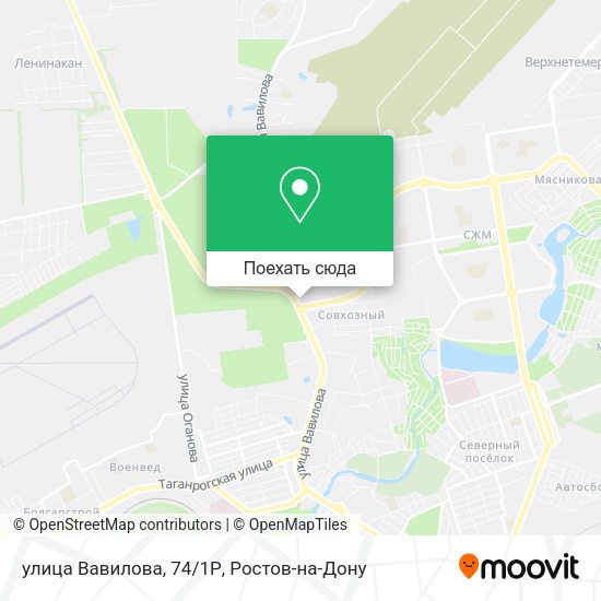 Карта улица Вавилова, 74/1Р