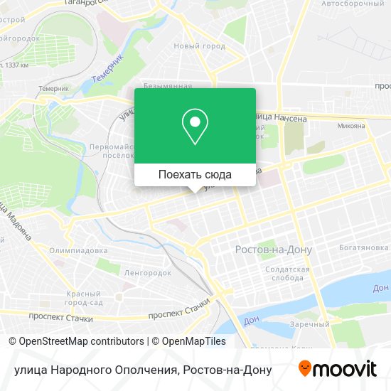 Карта улица Народного Ополчения