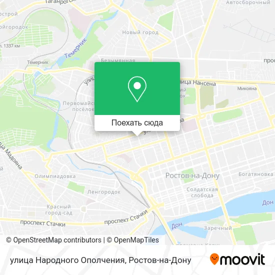 Карта улица Народного Ополчения