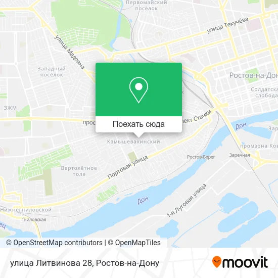 Карта улица Литвинова 28