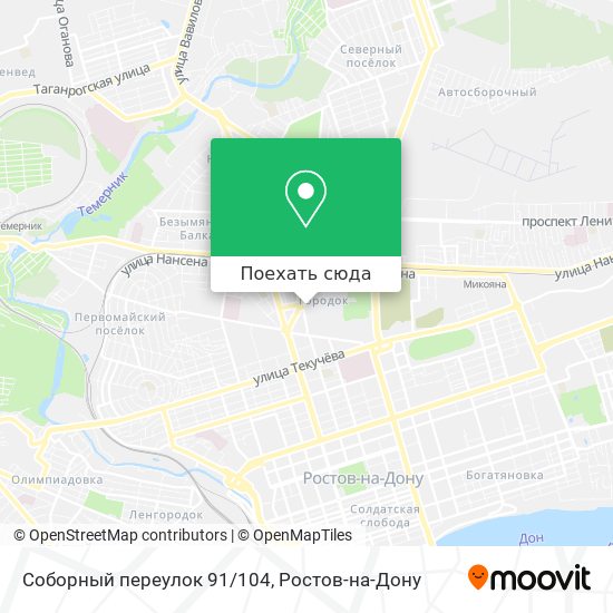 Карта Соборный переулок 91/104
