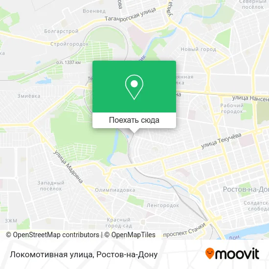 Карта Локомотивная улица