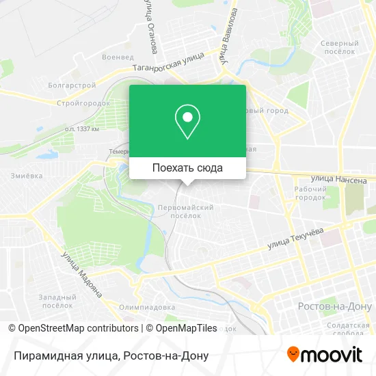 Карта Пирамидная улица