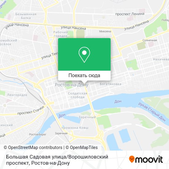 Карта Большая Садовая улица / Ворошиловский проспект