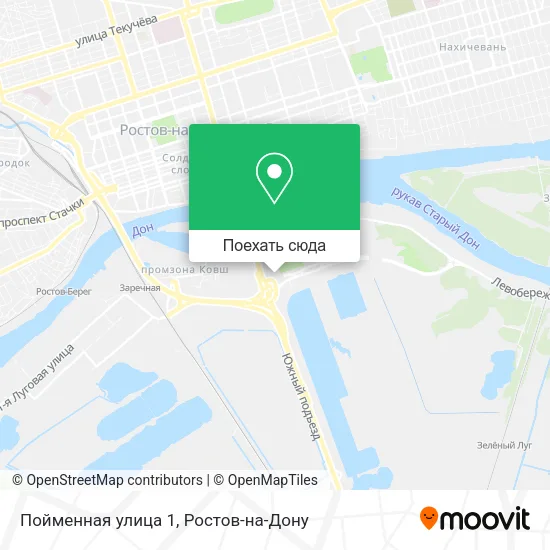 Карта Пойменная улица 1