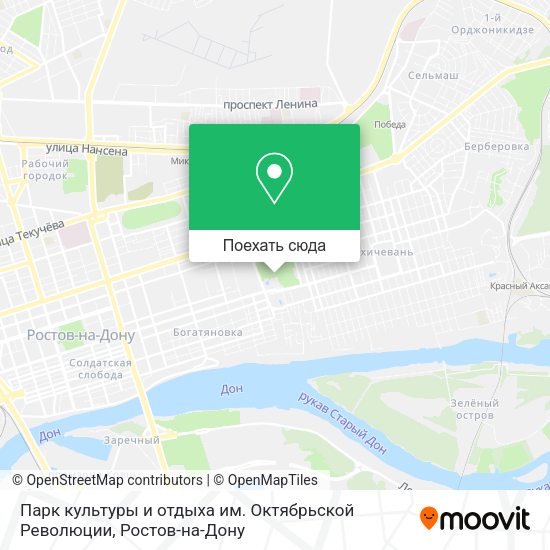 Карта Парк культуры и отдыха им. Октябрьской Революции