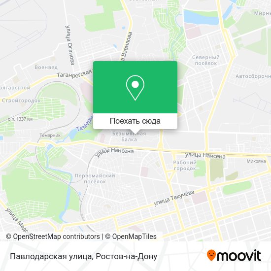 Карта Павлодарская улица