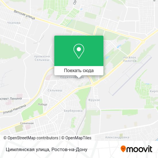 Карта Цимлянская улица