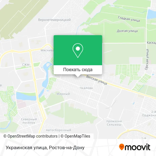 Карта Украинская улица