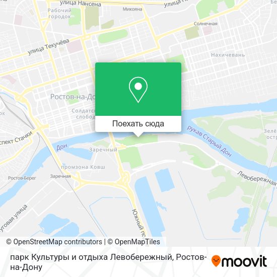 Карта парк Культуры и отдыха Левобережный