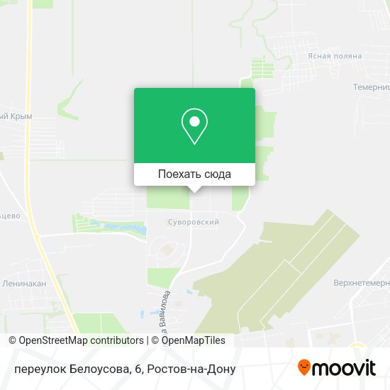 Карта переулок Белоусова, 6