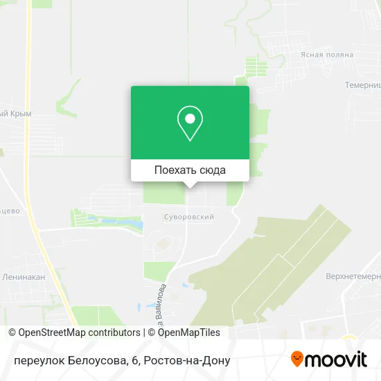 Карта переулок Белоусова, 6