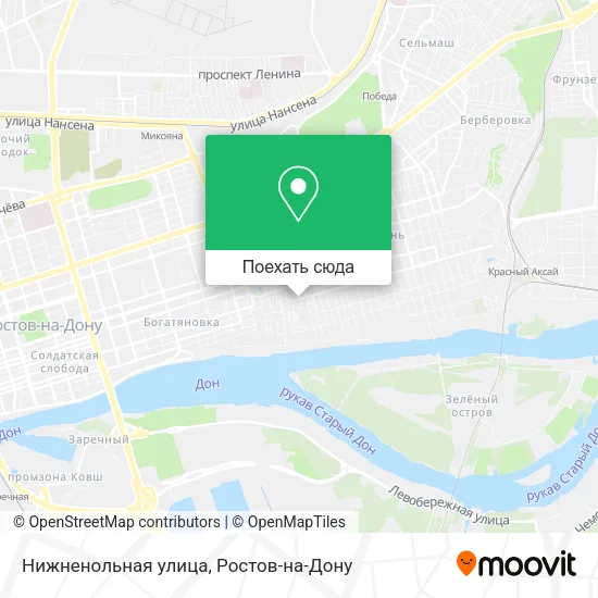 Карта Нижненольная улица