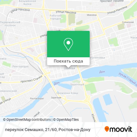 Карта переулок Семашко, 21/60