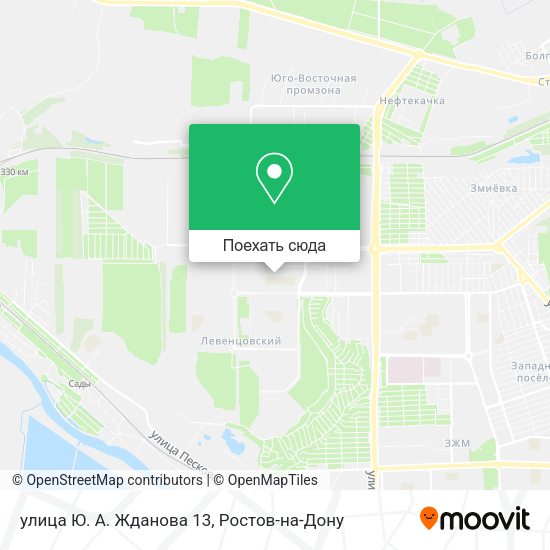 Карта улица Ю. А. Жданова 13