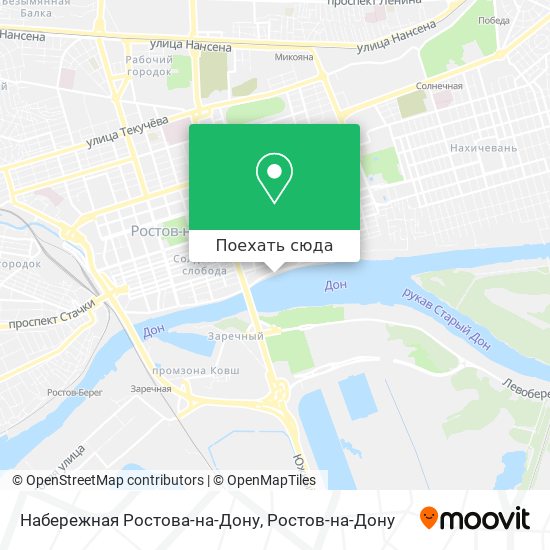 На карте показан маршрут от и до Ростов-Дона на машине