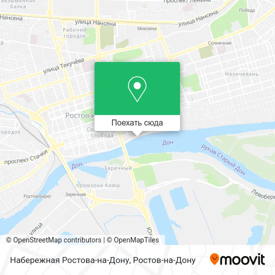 Карта Набережная Ростова-на-Дону