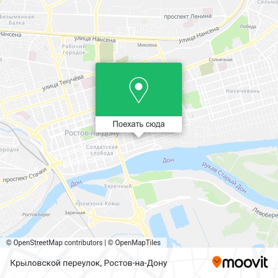 Карта Крыловской переулок