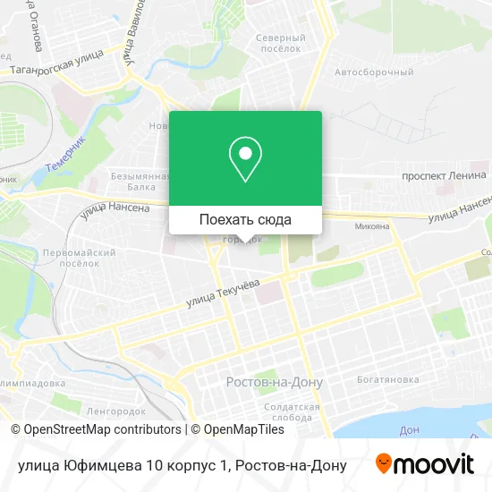 Карта улица Юфимцева 10 корпус 1