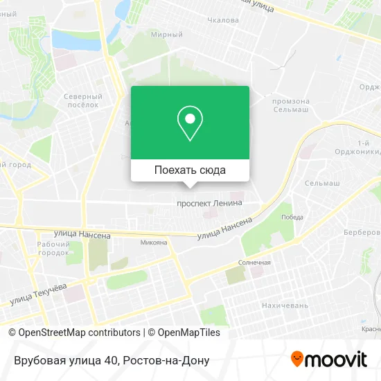 Карта Врубовая улица 40