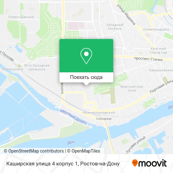 Карта Каширская улица 4 корпус 1